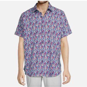 Robert Graham Button Down Shirt Mens XL Classic Butcher Short Sleeve Multicolor